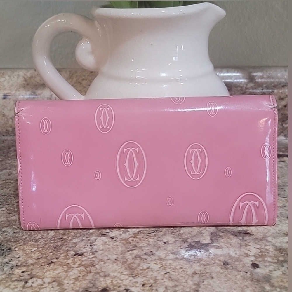 Cartier Pink Patent Leather Happy Birthday Limited Edition Wallet - Picture 2 of 11